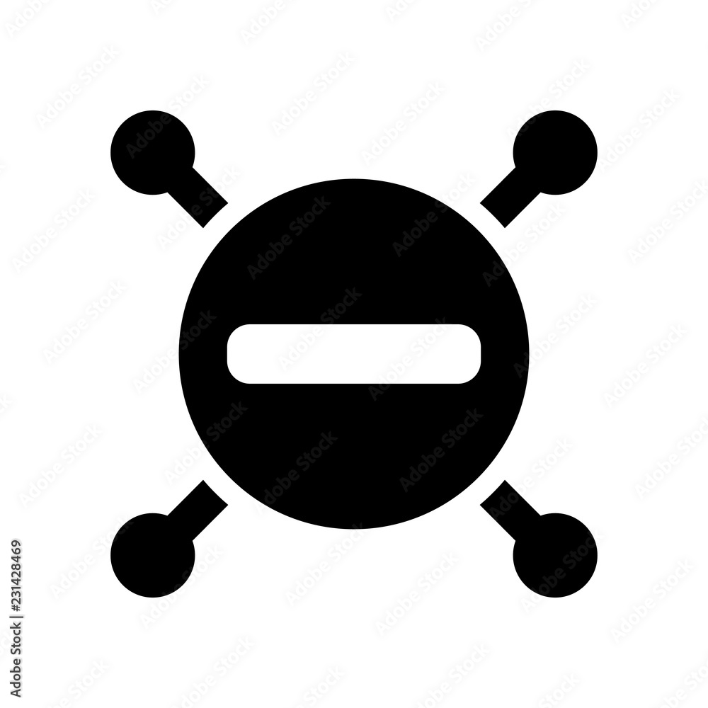 Aufkleber minus icon. trendy minus logo concept on white background from user interface and web navigation col