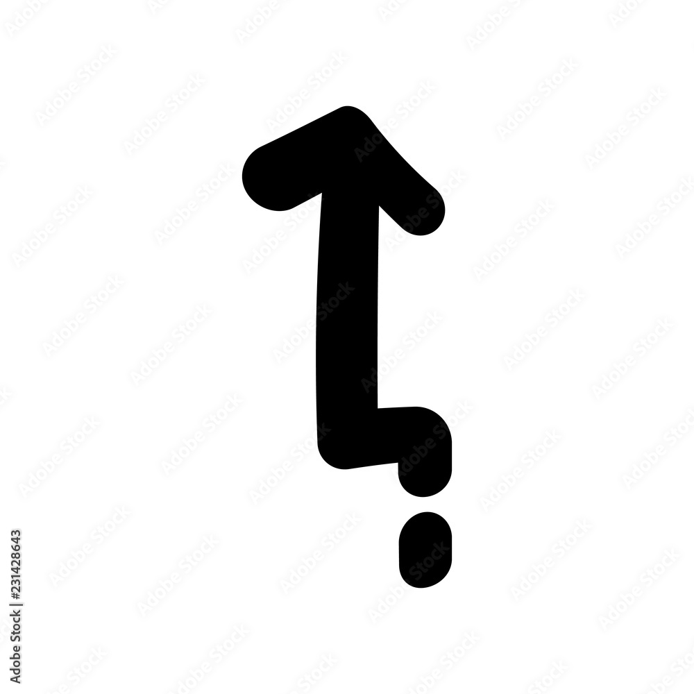 Poster up arrow icon. trendy up arrow logo concept on white background from user interface and web navigati