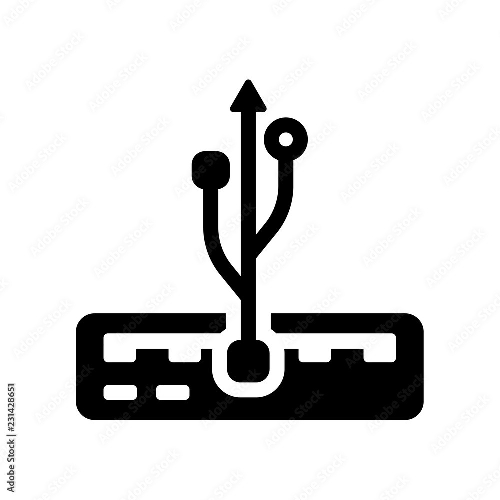Aufkleber usb port icon. trendy usb port logo concept on white background from user interface and web navigati