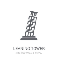 Leaning Tower of Pisa icon. Trendy Leaning Tower of Pisa logo concept on white background from Architecture and Travel collection