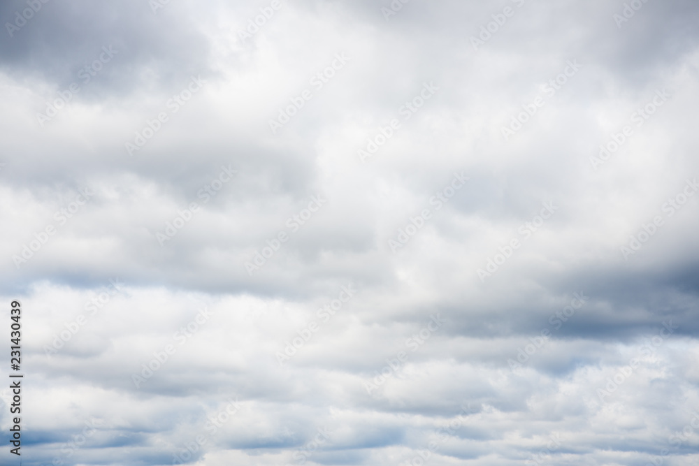 Wall mural cloudy sky of winter