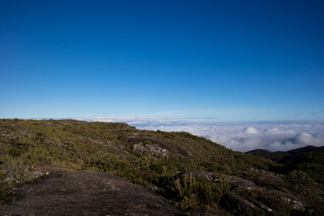 landscape with mountains and clouds