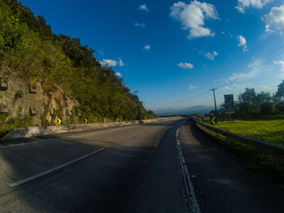 road and blue sky