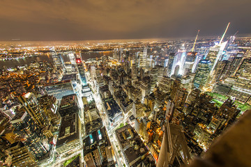 エンパイアステートビルから見えるニューヨークの夜景