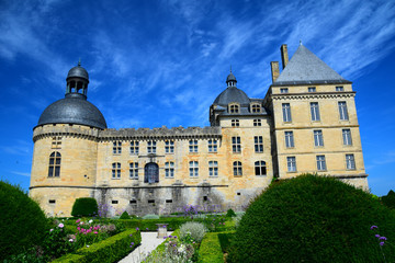 Fototapeta premium The gardens and outer walls of the magnificent Chateau de Hautefort in Aquitaine, France