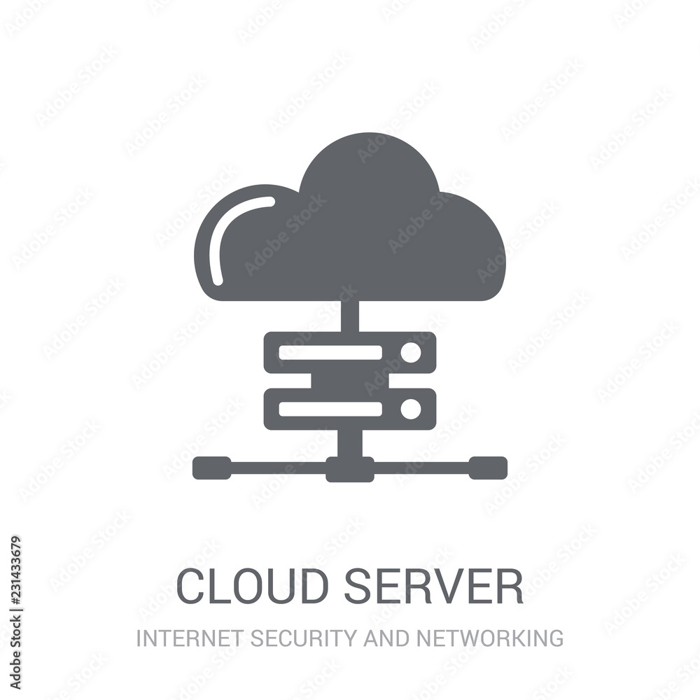 Aufkleber cloud server icon. trendy cloud server logo concept on white background from internet security and n