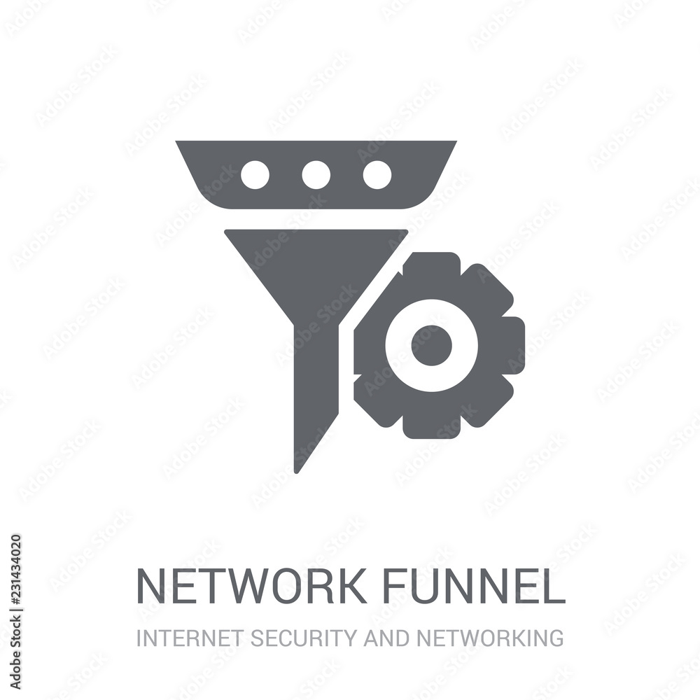 Poster network funnel icon. trendy network funnel logo concept on white background from internet security a