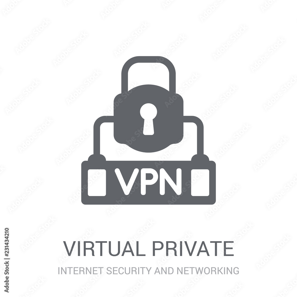 Poster virtual private network icon. trendy virtual private network logo concept on white background from i
