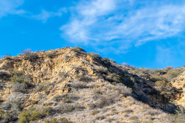 Beautiful sky  over dry hillsides in the foothills of southwest