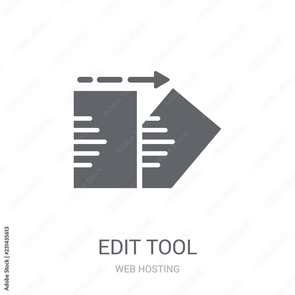 Aufkleber edit tool icon. trendy edit tool logo concept on white background from web hosting collection