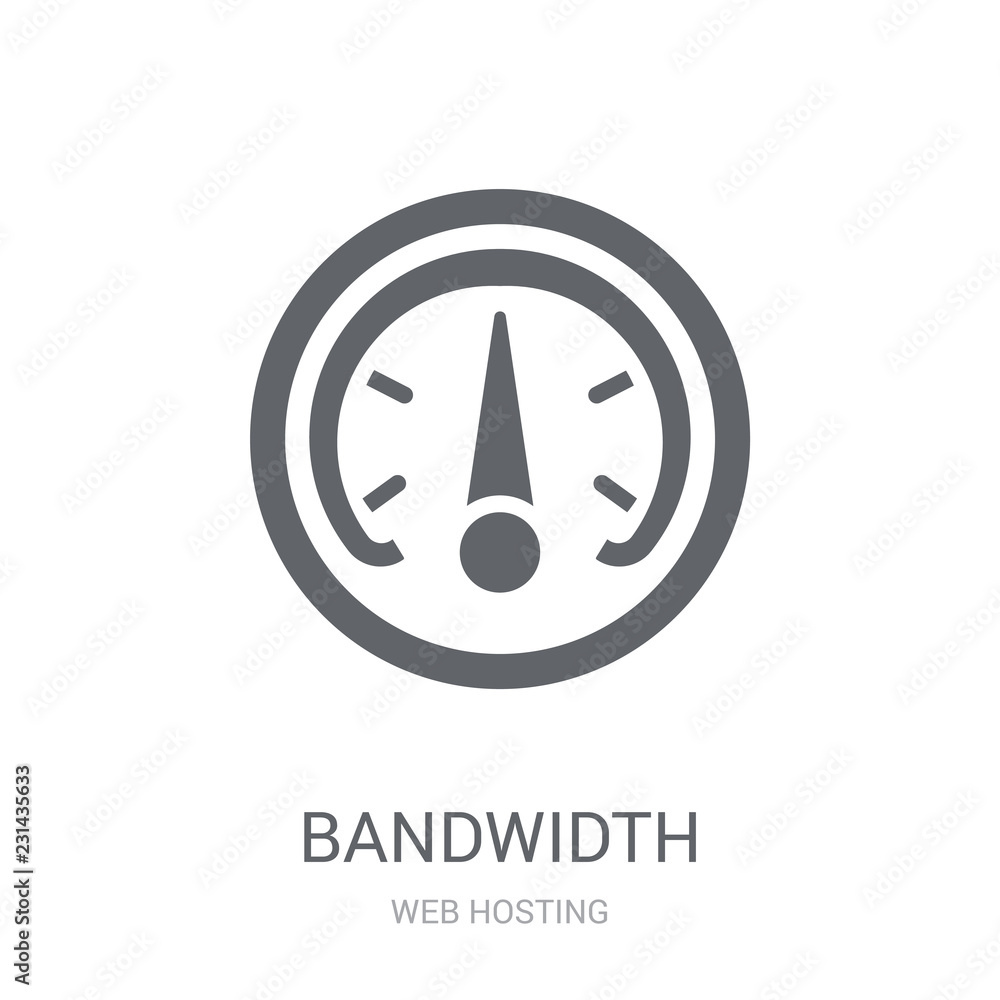Aufkleber bandwidth icon. trendy bandwidth logo concept on white background from web hosting collection