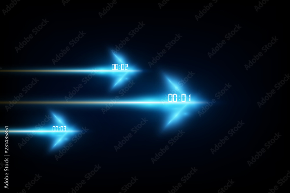 Poster abstract futuristic technology background with digital number timer concept and countdown, vector tr