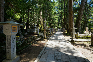 Okunoin cemetery in Kōya-san, Japan