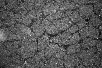 The cracks of asphalt pavement.