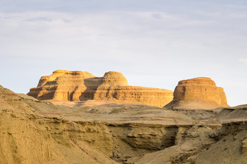 wind erosion landform closeup