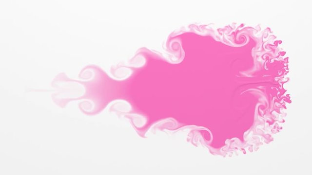 Pink paint on a white background