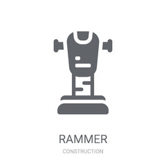 Rammer icon. Trendy Rammer logo concept on white background from Construction collection