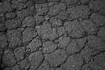 The cracks of asphalt pavement.