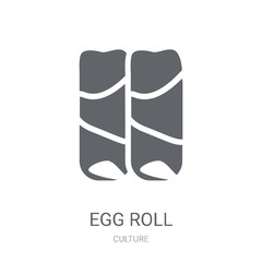 Egg Roll icon. Trendy Egg Roll logo concept on white background from Culture collection