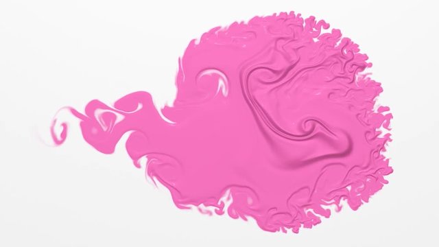 Pink paint on a white background