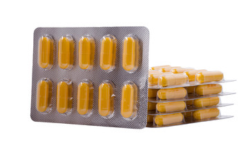 Medical yellow capsules
