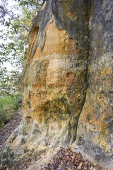 Orange, black and white sandstone