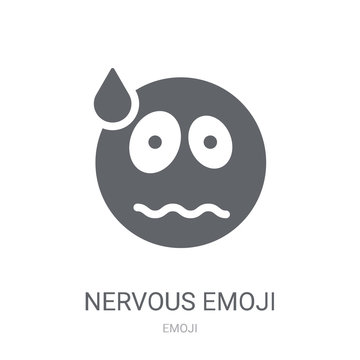 Nervous emoji icon. Trendy Nervous emoji logo concept on white background from Emoji collection