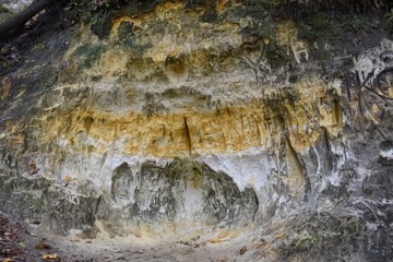 Orange, black and white sandstone