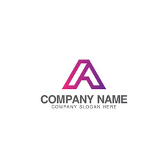 Initial letter A logo design vector template