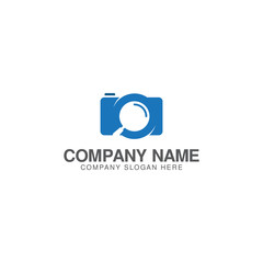 Search camera, find camera logo design vector template