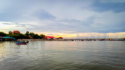 Sunset the sea, Thailand
