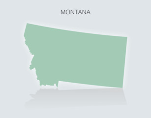 Map of the State of Montana in the United States
