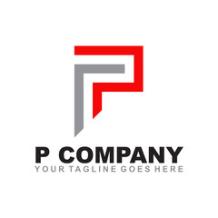 P letter logo design vector template