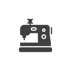 Electric Sewing machine vector icon. filled flat sign for mobile concept and web design. Embroidery machine simple solid icon. Symbol, logo illustration. Pixel perfect vector graphics
