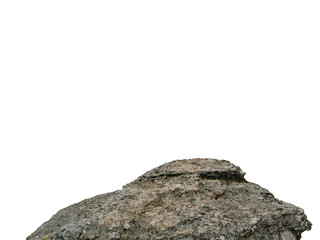 Rocky cliff on isolated background