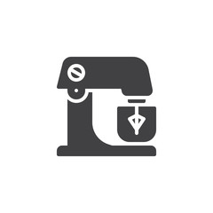 Food processor vector icon. filled flat sign for mobile concept and web design. Mixer with cup simple solid icon. Symbol, logo illustration. Pixel perfect vector graphics