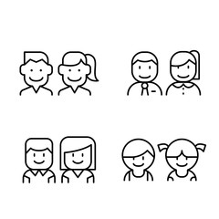 Toilet, Restroom, WC icon set in thin line style