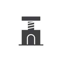 Pet cat tree vector icon. filled flat sign for mobile concept and web design. Cat house simple solid icon. Symbol, logo illustration. Pixel perfect vector graphics