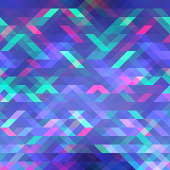 A colorful, abstract background consisting of rectangles and triangles.