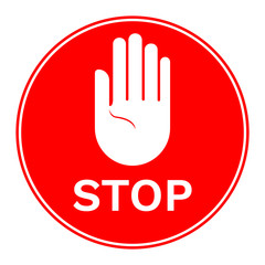 STOP sign. Vector.