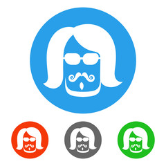 Hippie. Vector icon.