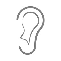 Ear icon. Vector.