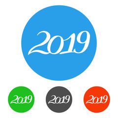 2019 icon. Vector.