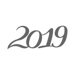 2019 number inscription. Vector.