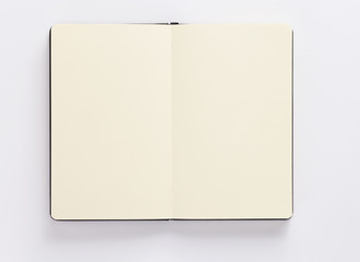open notebook or book on white  background
