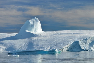 Icebergs near the coast of Greenland.