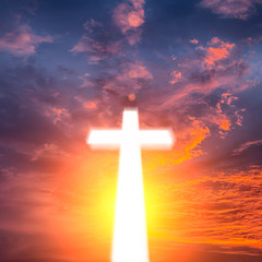 Glowing cross background