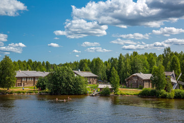 Fototapeta na wymiar The rural life and the religious monuments of Karelia region