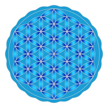 Blume des Lebens auf einem isolierten wei&szlig;en Hintergrund.