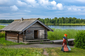 The rural life and the religious monuments of Karelia region